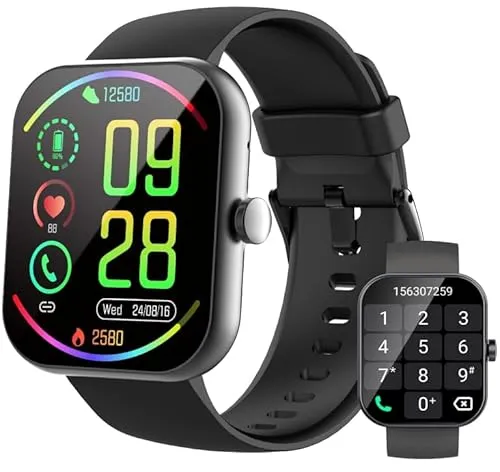 Smart Watch for Men Women, 1.91" HD Smartwatch (Answer/Make Call), Fitness Tracker with 110+ Sport Modes, IP68 Waterproof, Heart Rate/Sleep/Spo2 Monitor, Pedometer, Activity Tracker for Android iOS
