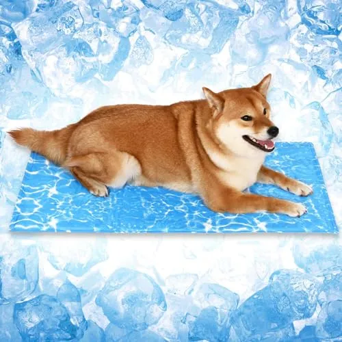 Athvibad Dog Cooling Pad, Summer Ice Mat for Dogs,Portable & Washable Sleeping Pad for Small Medium and Large Pets,Outdoor Home Use