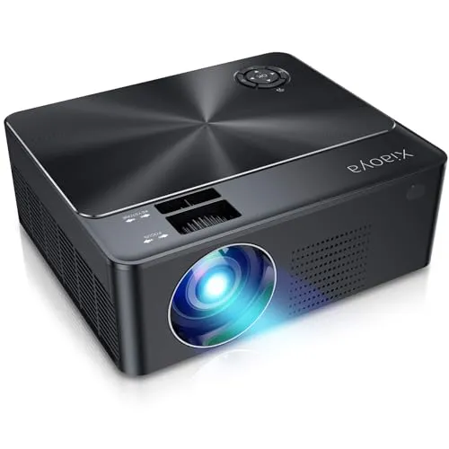 Projector, HD Movie Projector Support 1080P 4000 Lumens Home Theater Projector with HiFi Speaker, Compatible with HDMI USB VGA AV SD Smartphone PC Laptop PS3 PS4(deep black)