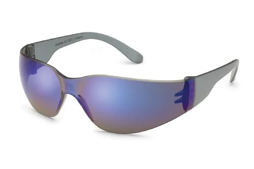 Gateway Safety 469M UL-Certified StarLite Safety Glasses, Blue Mirror Lens, Gray Temple (Pack of 10)
